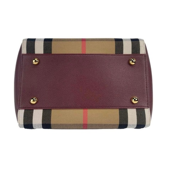 BURBERRY SMALL CANTERBURY CHECK CANVAS TOTE BAG PURSE - Picture 4 of 4